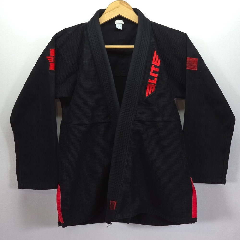 Elite Sports MMA Gi Mens C3 Red Black Kimono Ju Juitsu Martial Arts Fighting